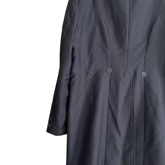 Vintage WAH Maker Black Rifle Frock Coat Mens Sz 42 Black Western Pioneer Duster - Picture 9 of 16